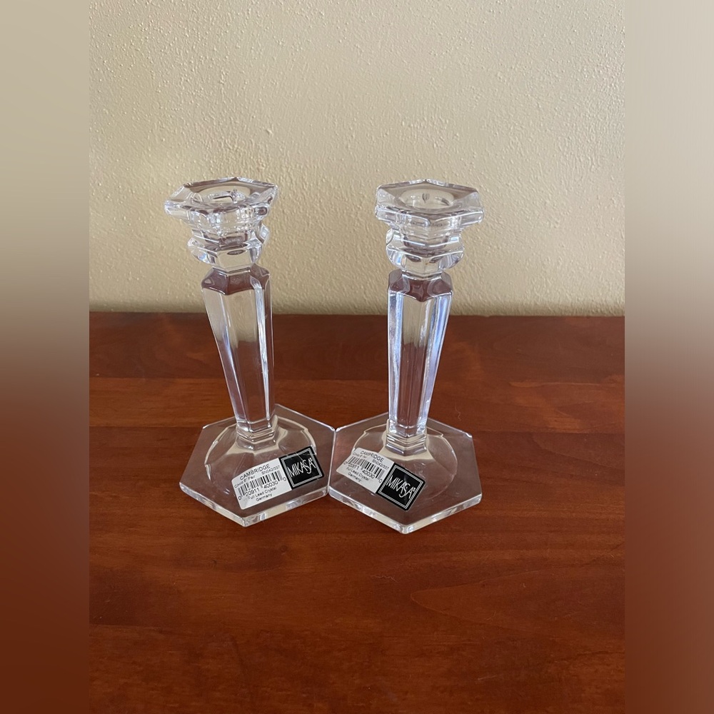 Mikasa Crystal Candle Holders